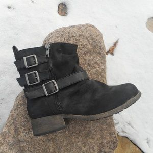New W/ Box JellyPop Sedona Black Boots Bootie Moto